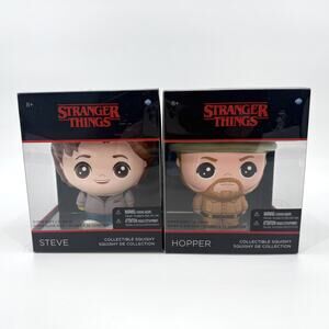 Lot Of 2 Stranger Things Soft Collectible Squishies Steve & Hopper by Orb Toys